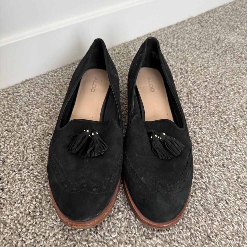 ALDO | Black SuedeβTassel Loafers